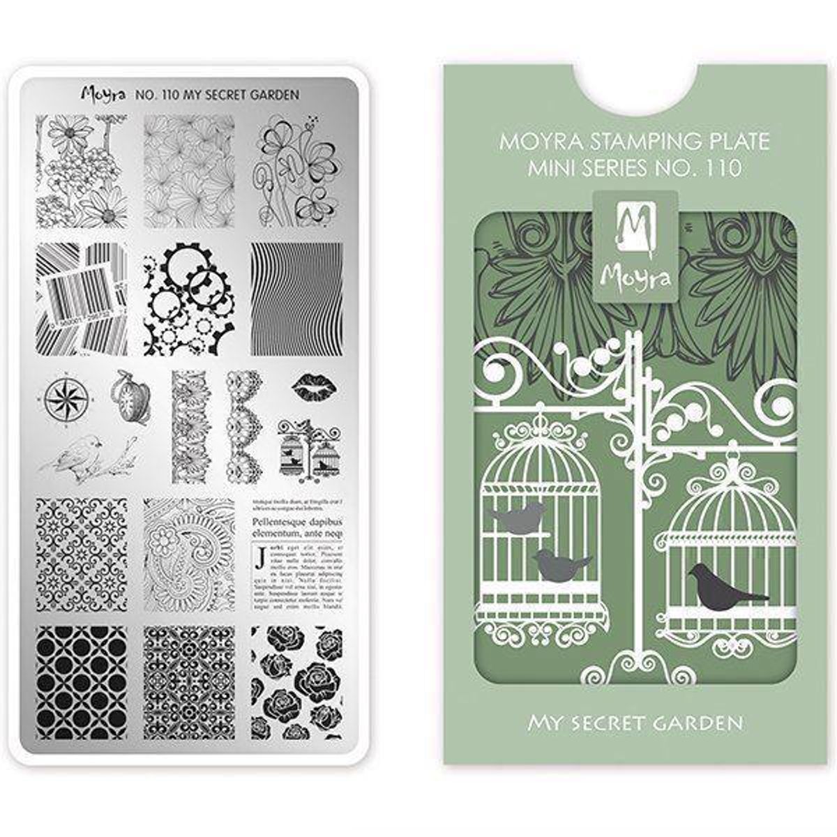 My secret garden MINI Stamping Plade NO. 110, Moyra