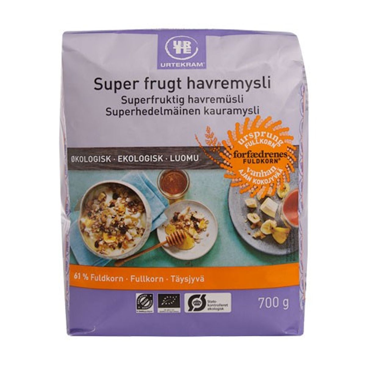 Mysli havre & frugt Økologisk - 700 gram - Urtekram