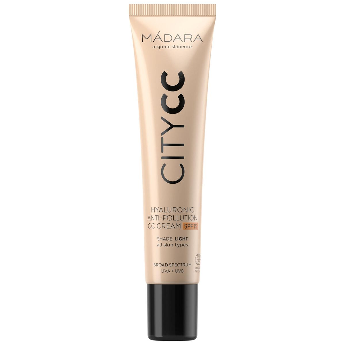 Mádara, CityCC Hyaluronic Anti-Pollution CC Cream, SPF 15, Light, 40 ml.