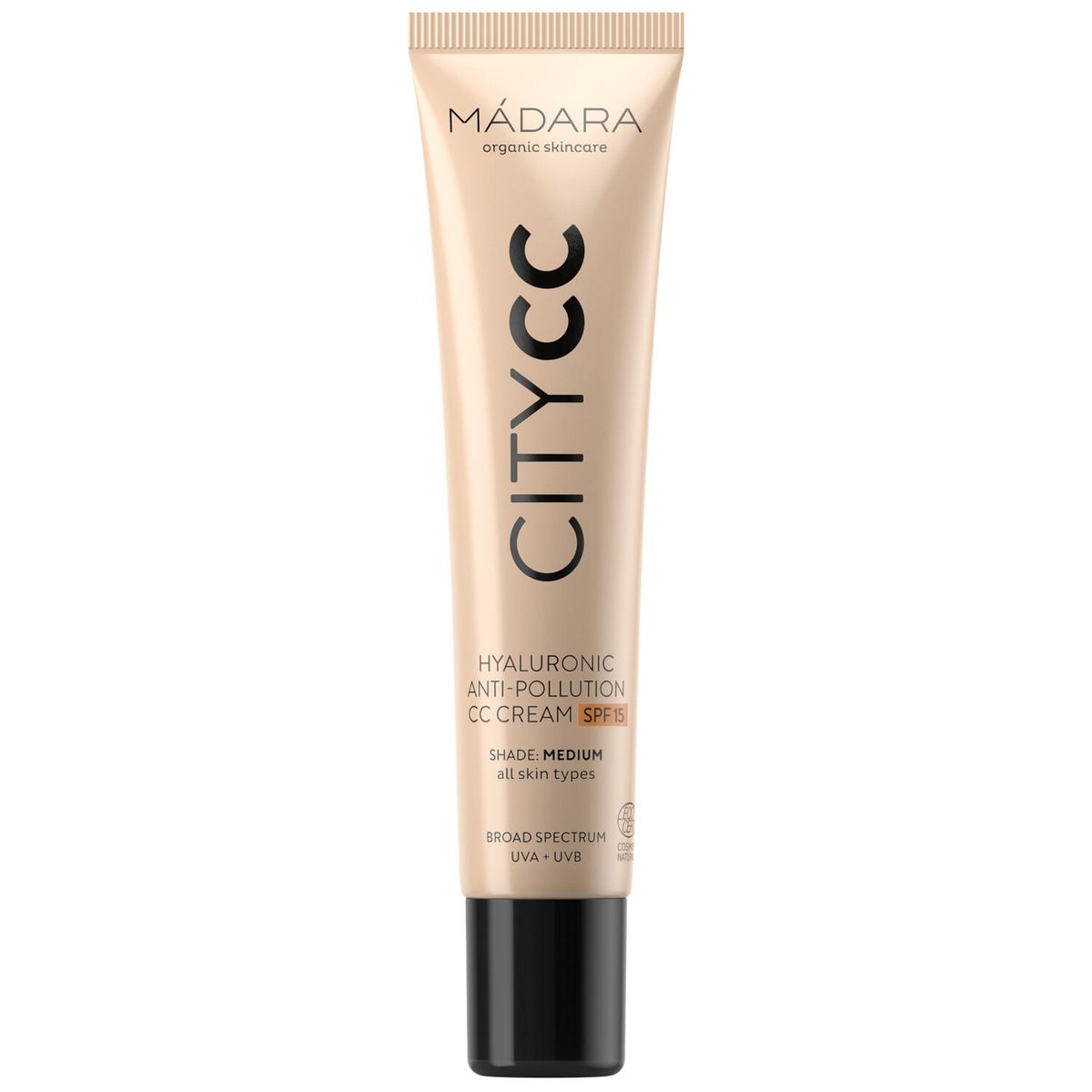 Mádara, CityCC Hyaluronic Anti-Pollution CC Cream, SPF 15, Medium, 40 ml. - Ansigtspleje, Hudpleje, CC Cream, Solfaktor med farve