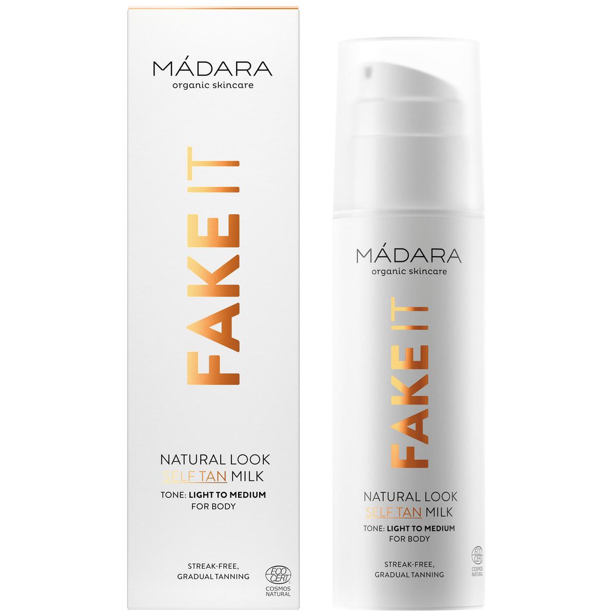 Mádara, Fake It Natural Look Self-Tan Milk, 150 ml.