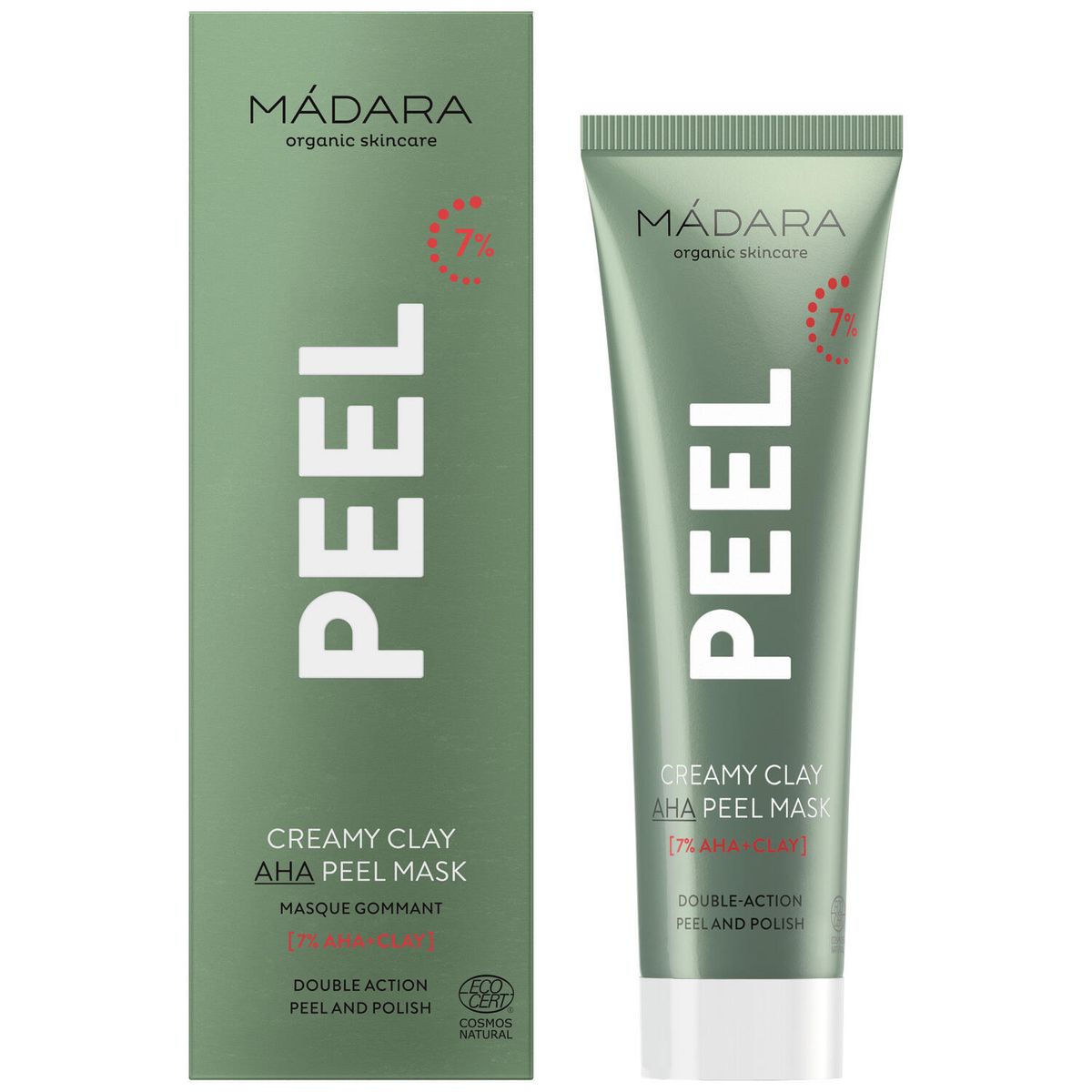 Mádara, PEEL Creamy Clay AHA Peel Mask, 60 ml.*