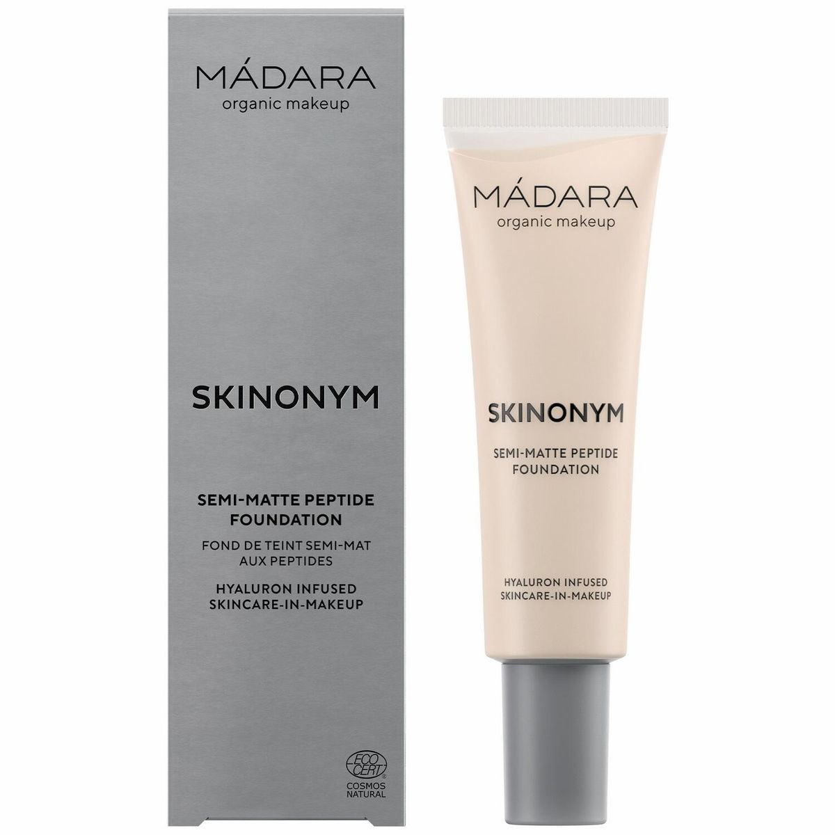 Mádara, Skinonym Semi-Matte Peptide Foundation #10 Porcelain, 30 ml.