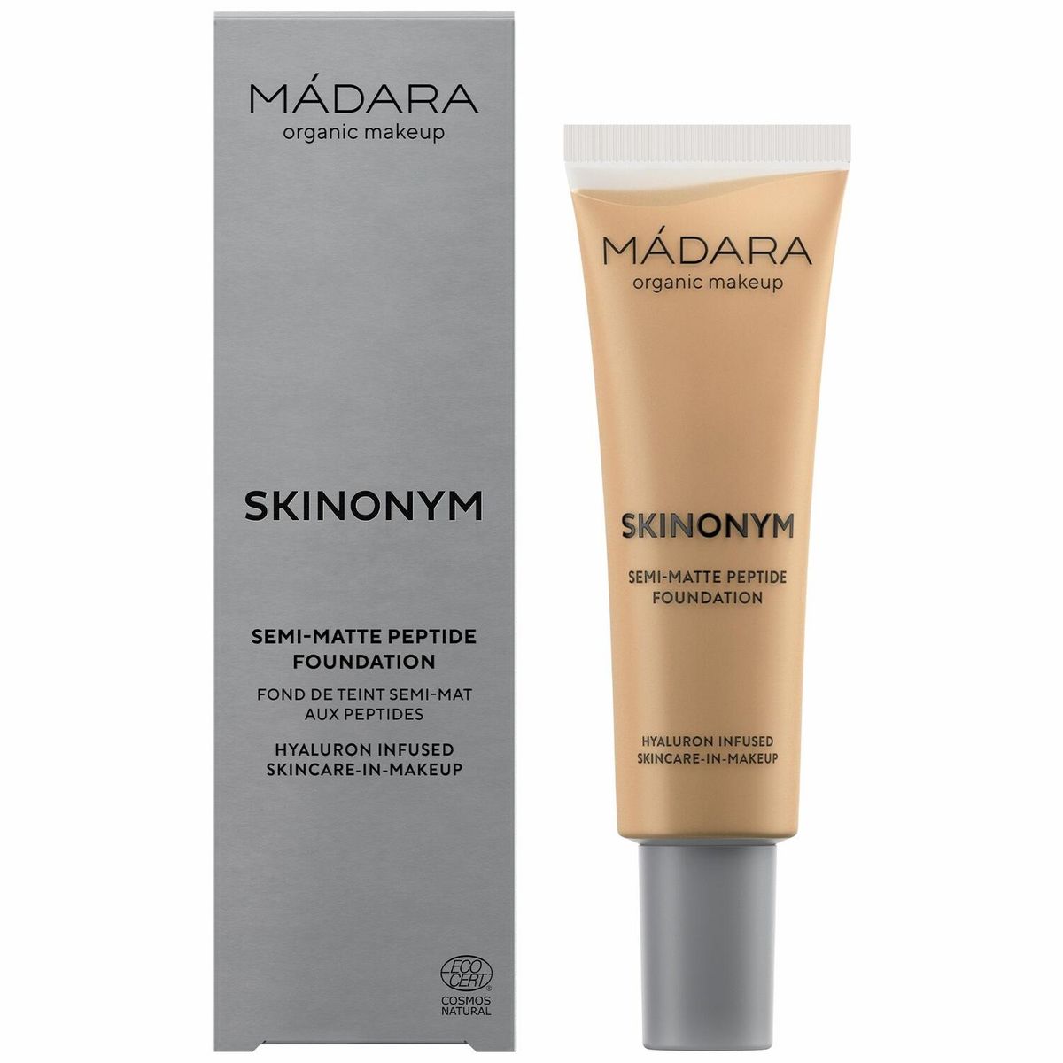 Mádara, Skinonym Semi-Matte Peptide Foundation, #50 GOLDEN SAND, 30 ml. - Makeup, Sminke, Foundation, Flydende Foundation, Opstramning