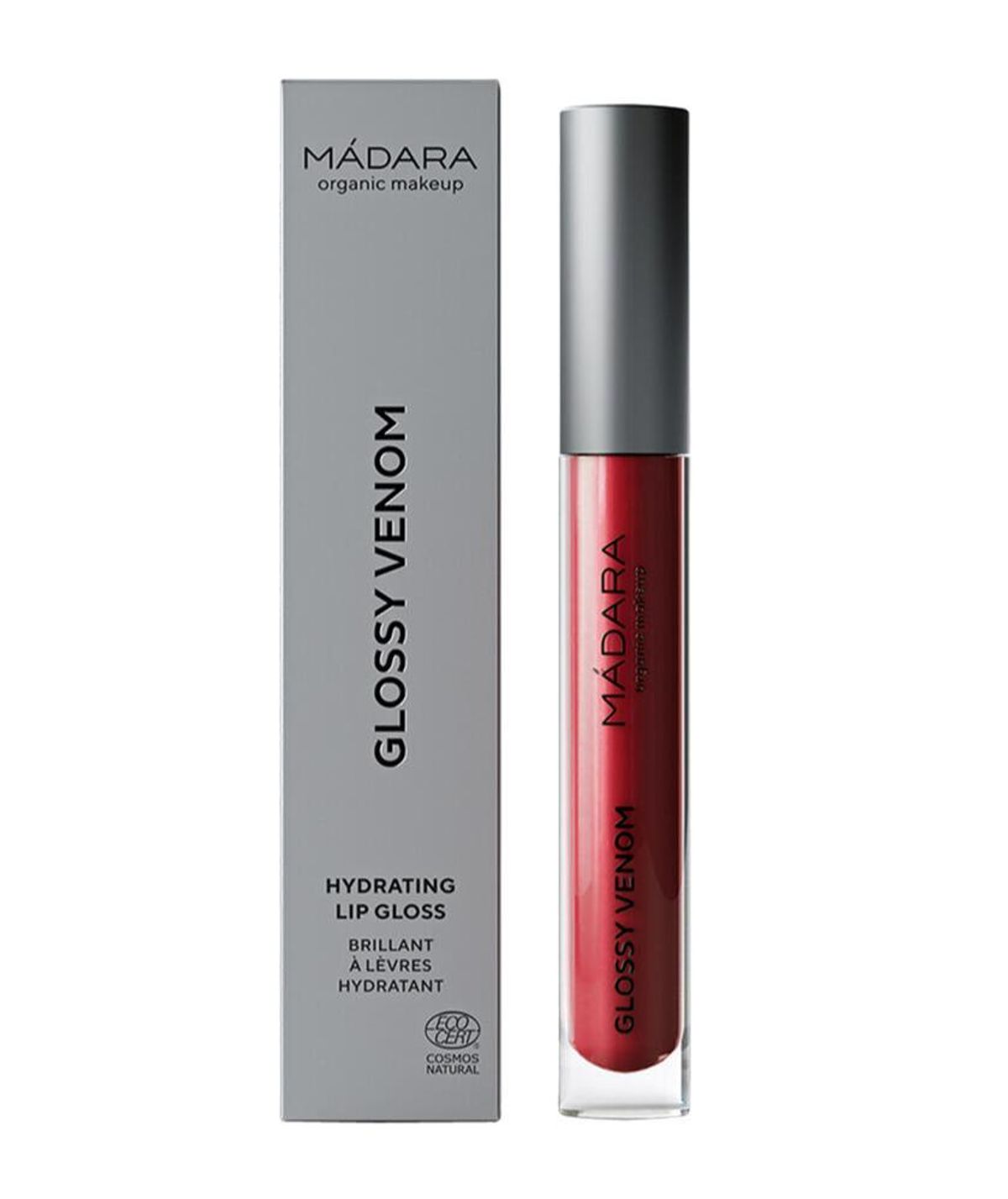 MÃDARA Makeup Glossy Venom Lip Gloss "Ruby Red", 4ml.