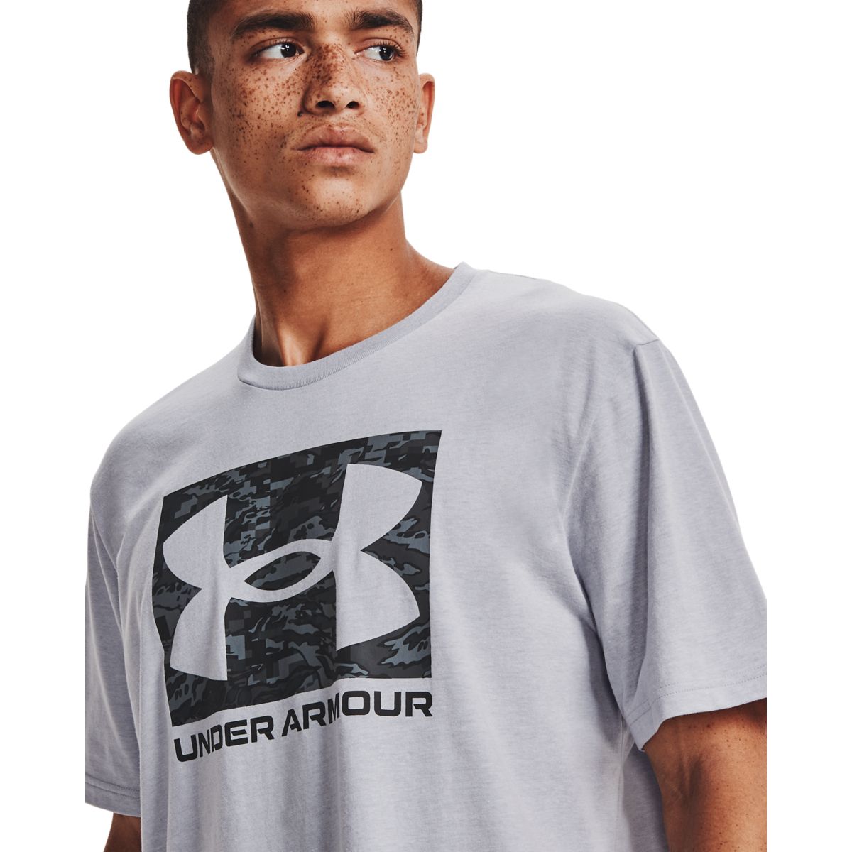 Mænds Under Armour - Abc Camo Boxed Logo Ss - Mod Gray S