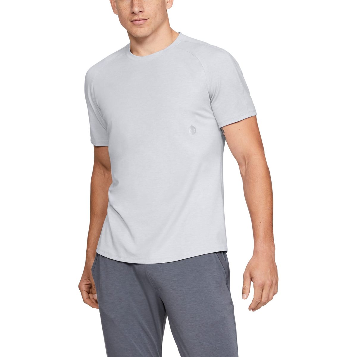 Mænds Under Armour - Athlete Recovery Travel T-shirt - Halo Grey L