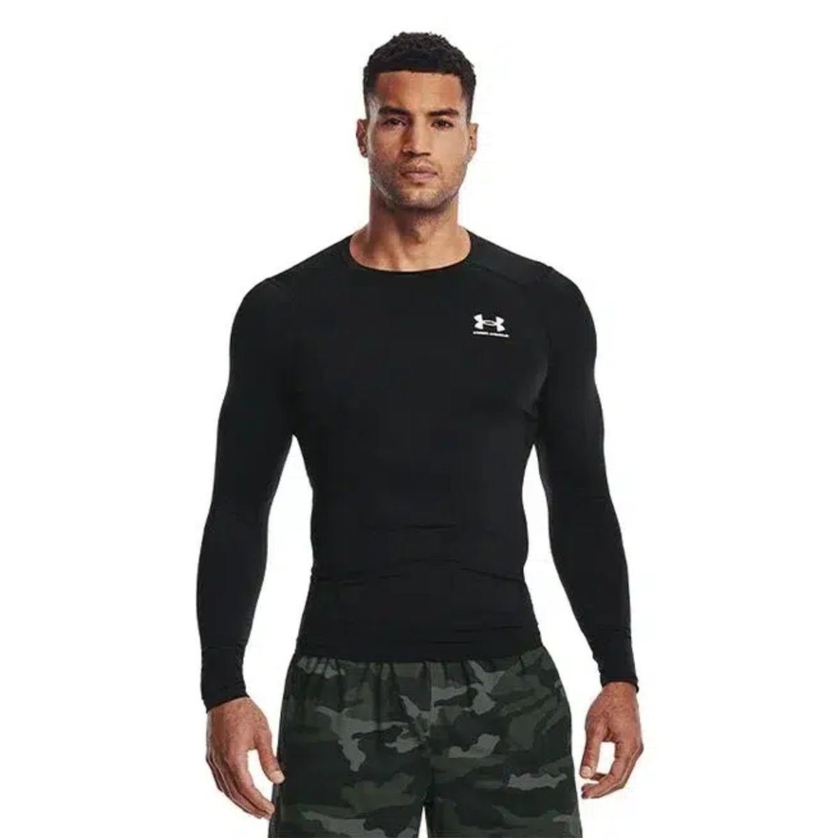 Mænds Under Armour - Compression LS T-shirt - Black L