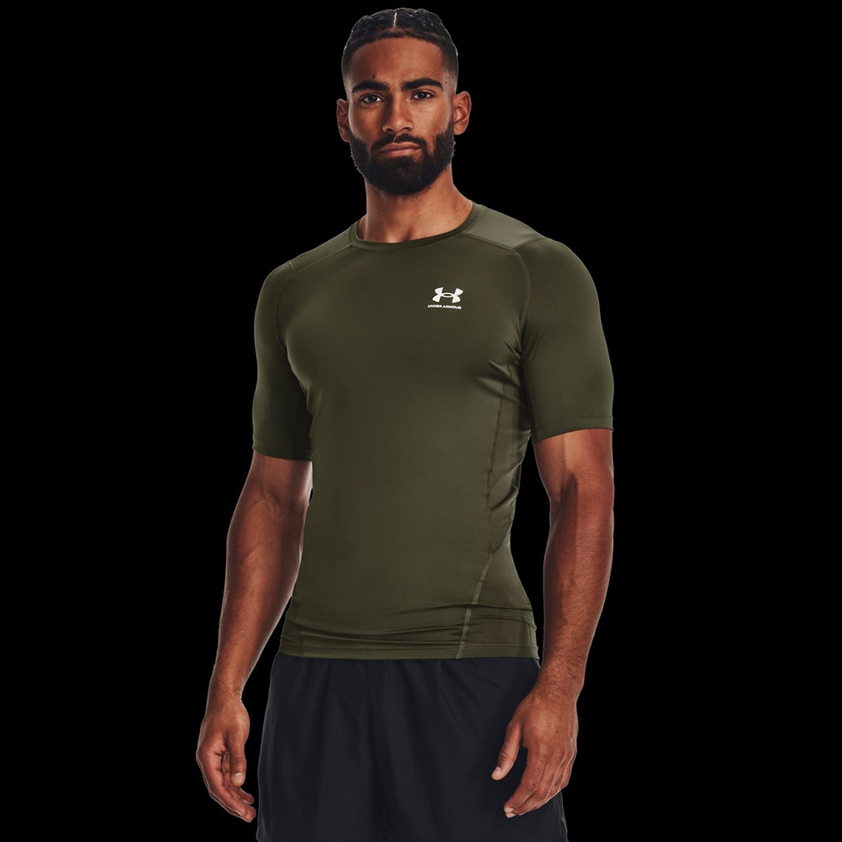 Mænds Under Armour - Compression SS T-shirt - Marine Green S