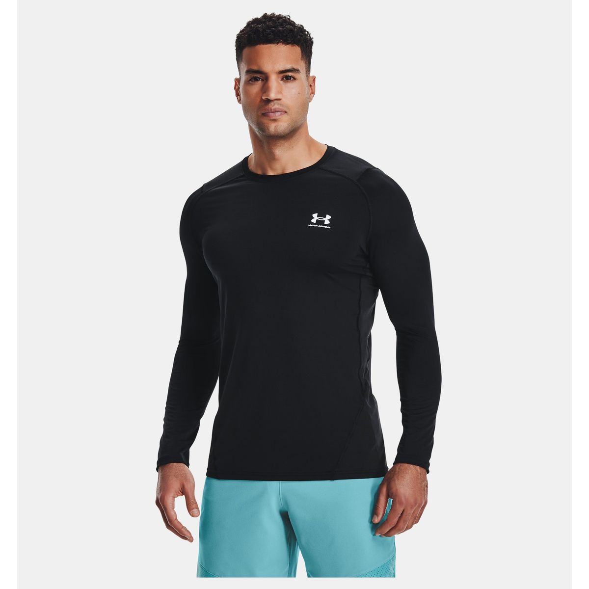 Mænds Under Armour - HeatGear Armour Fitted LS - Black 3XL