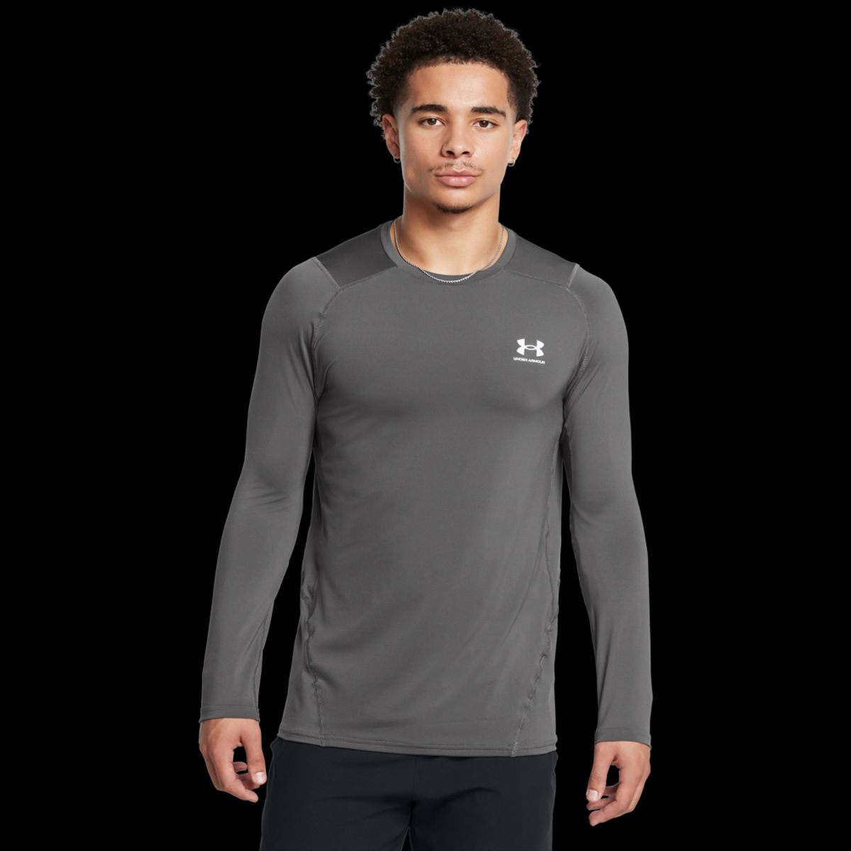 Mænds Under Armour - HeatGear Armour Fitted LS - Castlerock 4XL