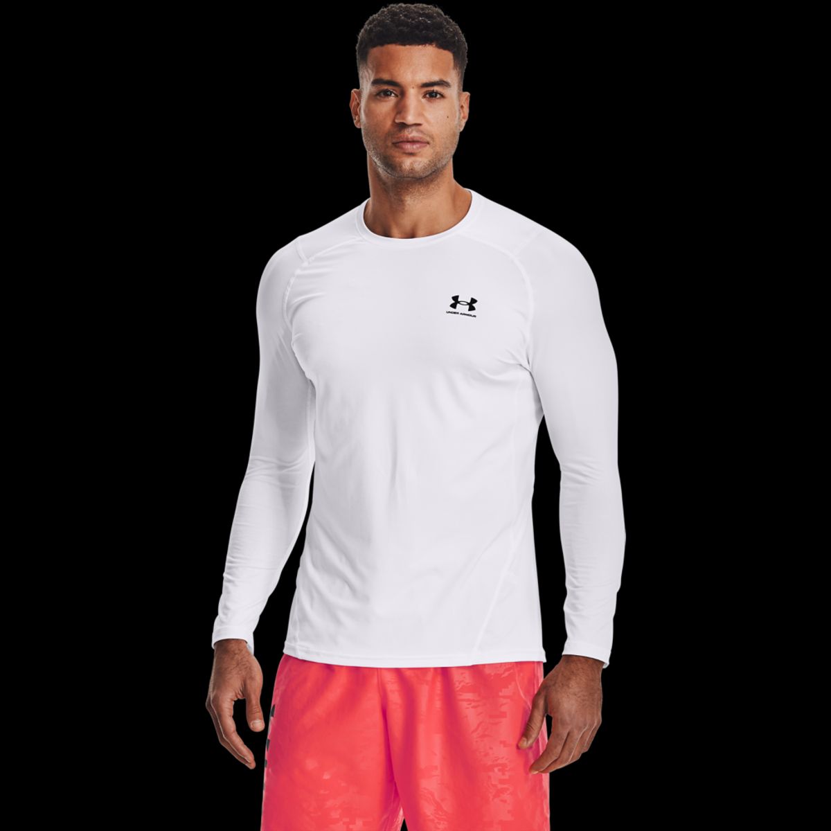 Mænds Under Armour - HeatGear Armour Fitted LS - White 3XL