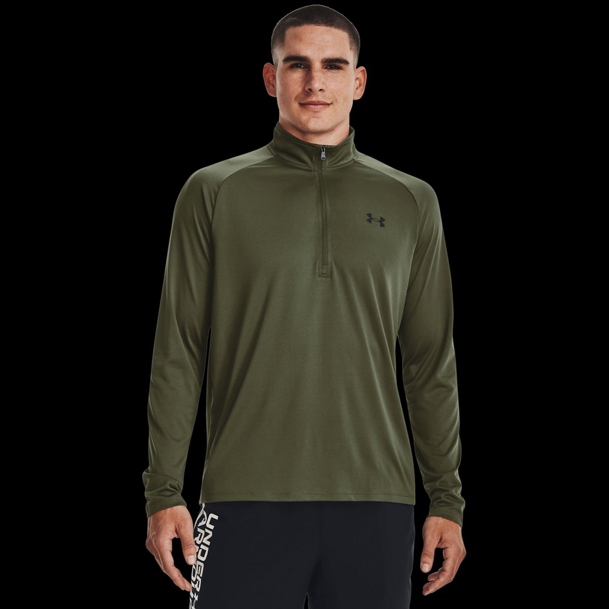 Mænds Under Armour - Tech 2.0 Langærmet 1/2 zip - Marine Green XL