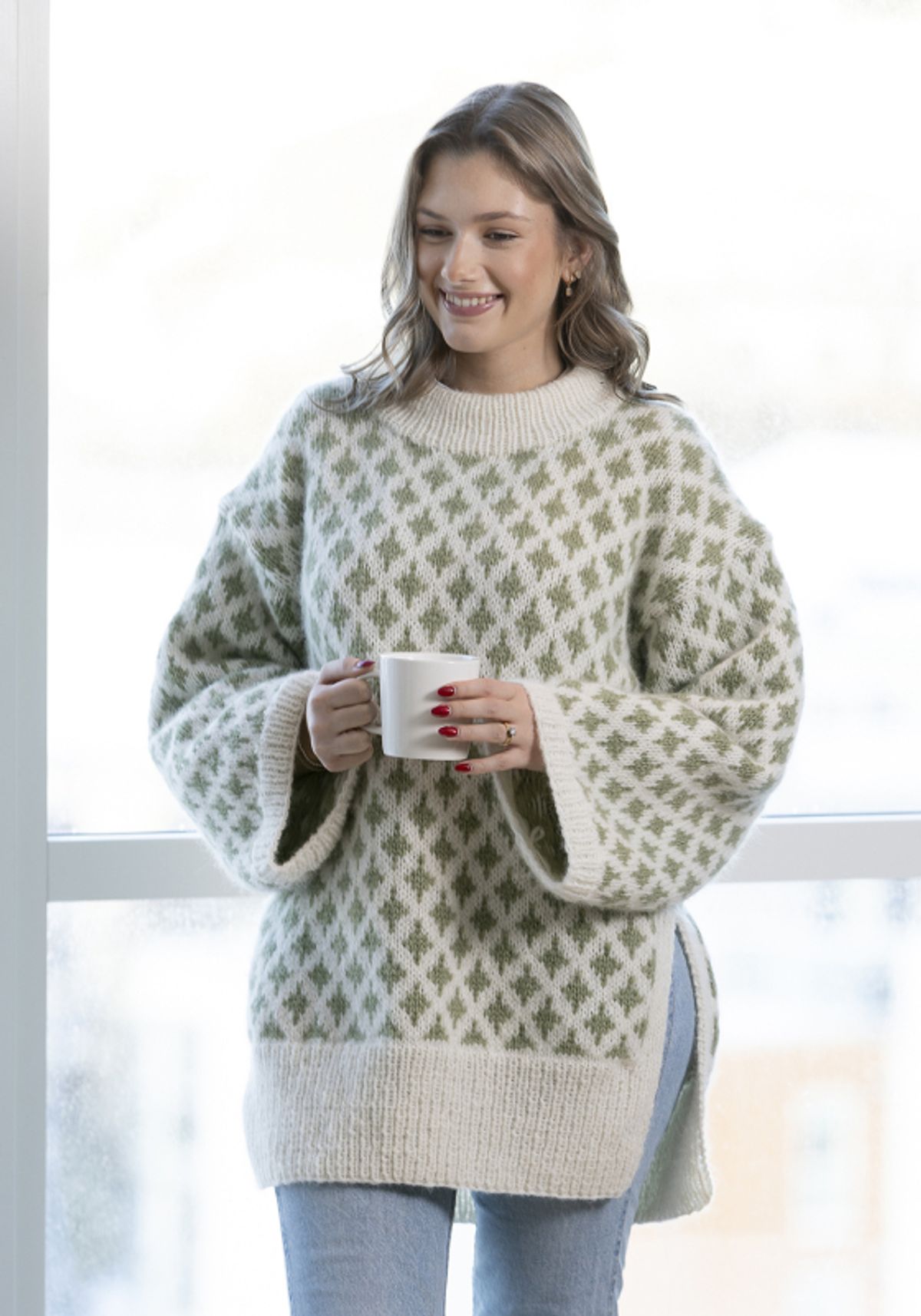 "Mølle" Genser - Viking Design 2305-2 Kit - XS-XL - Viking Alpaca Bris, fra Viking