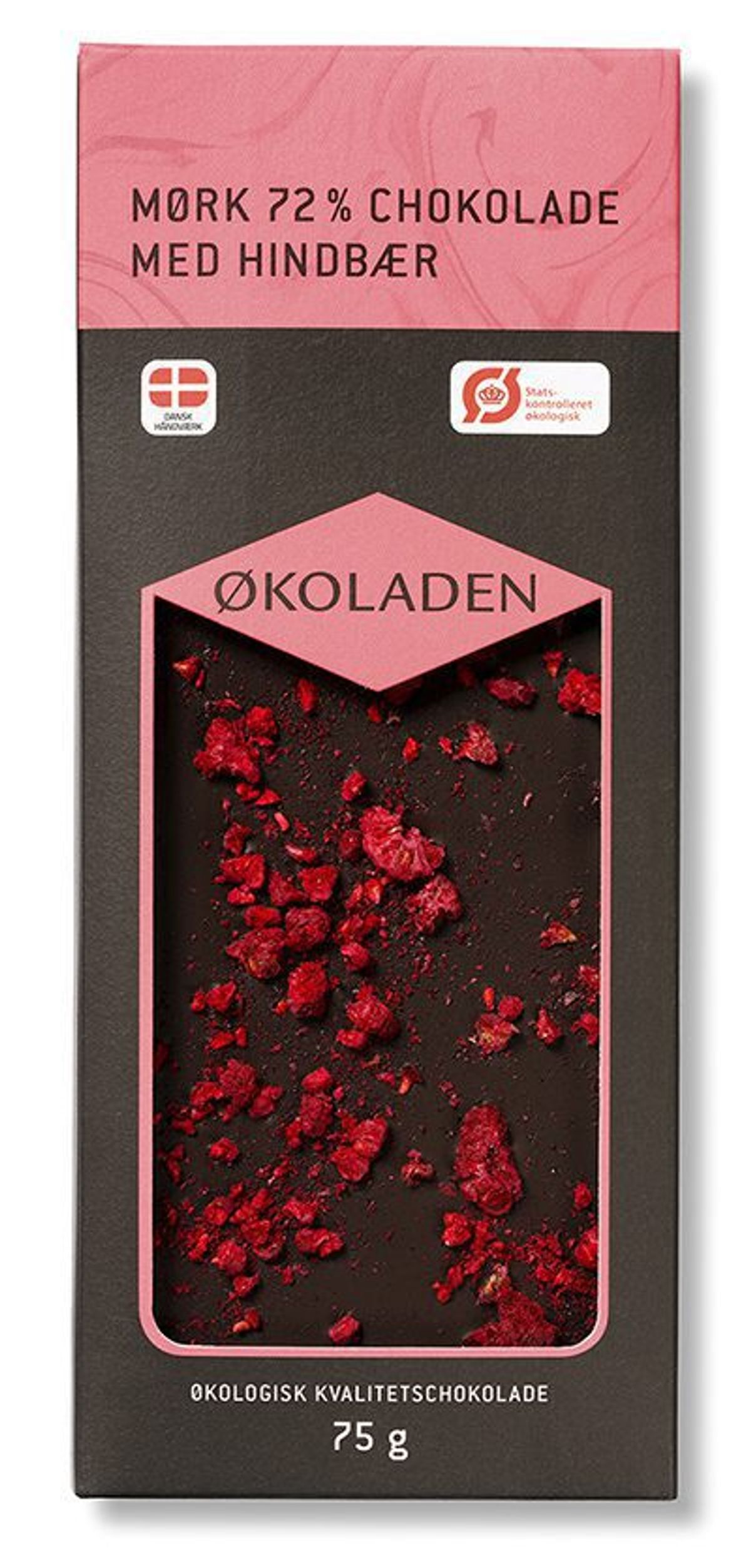 Mørk 72% Chokolade Med Hindbær