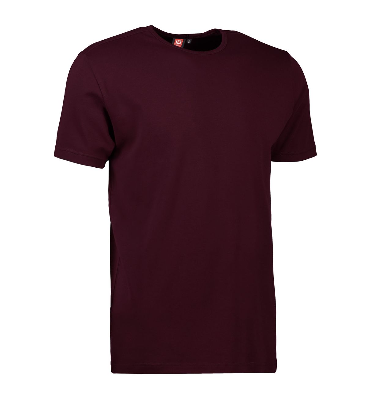 Mørk bordeaux t-shirt med rund hals til mænd - 2XL