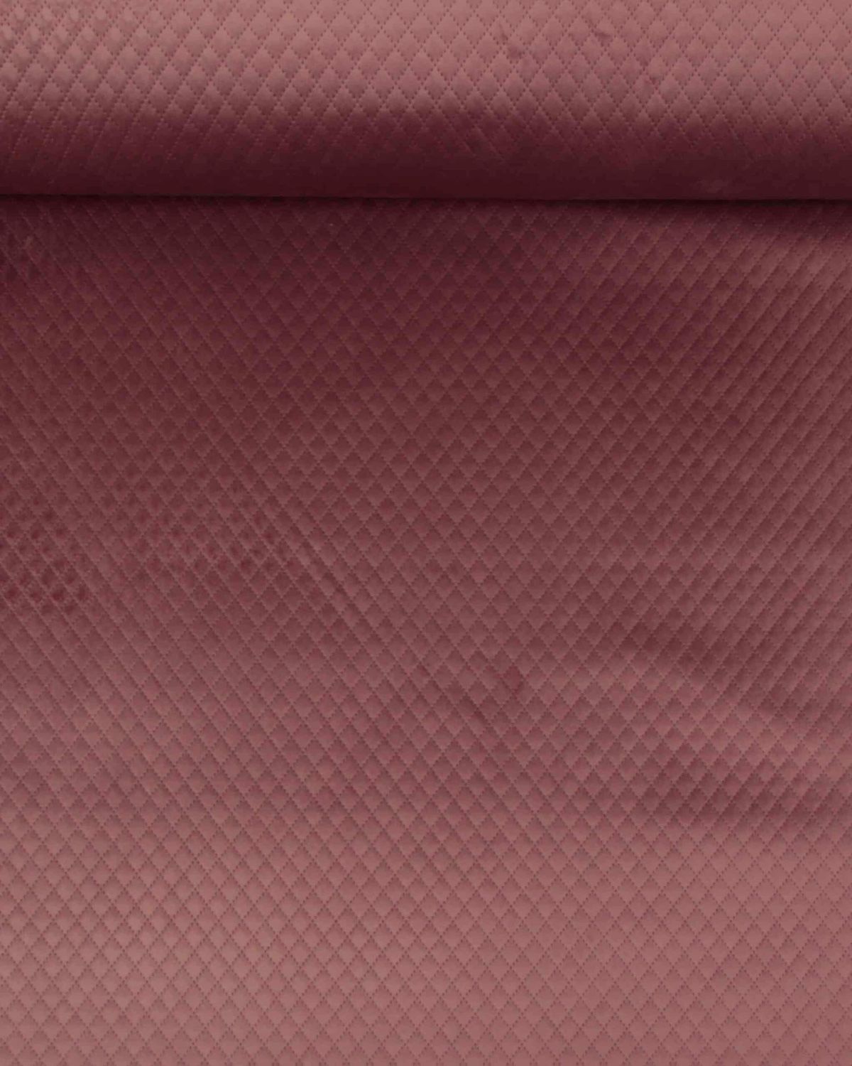 Mørk gammelrosa - Quiltet møbelvelour - 100% Polyester