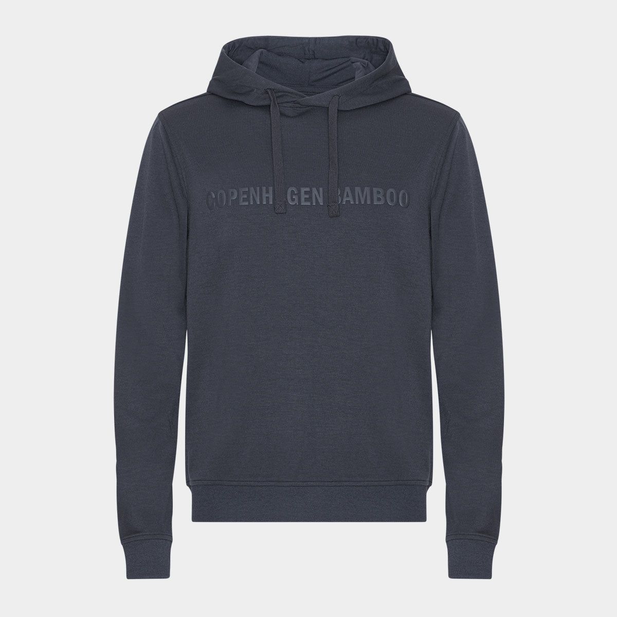 Mørkegrå bambus hoodie med logo fra Copenhagen Bamboo, XS