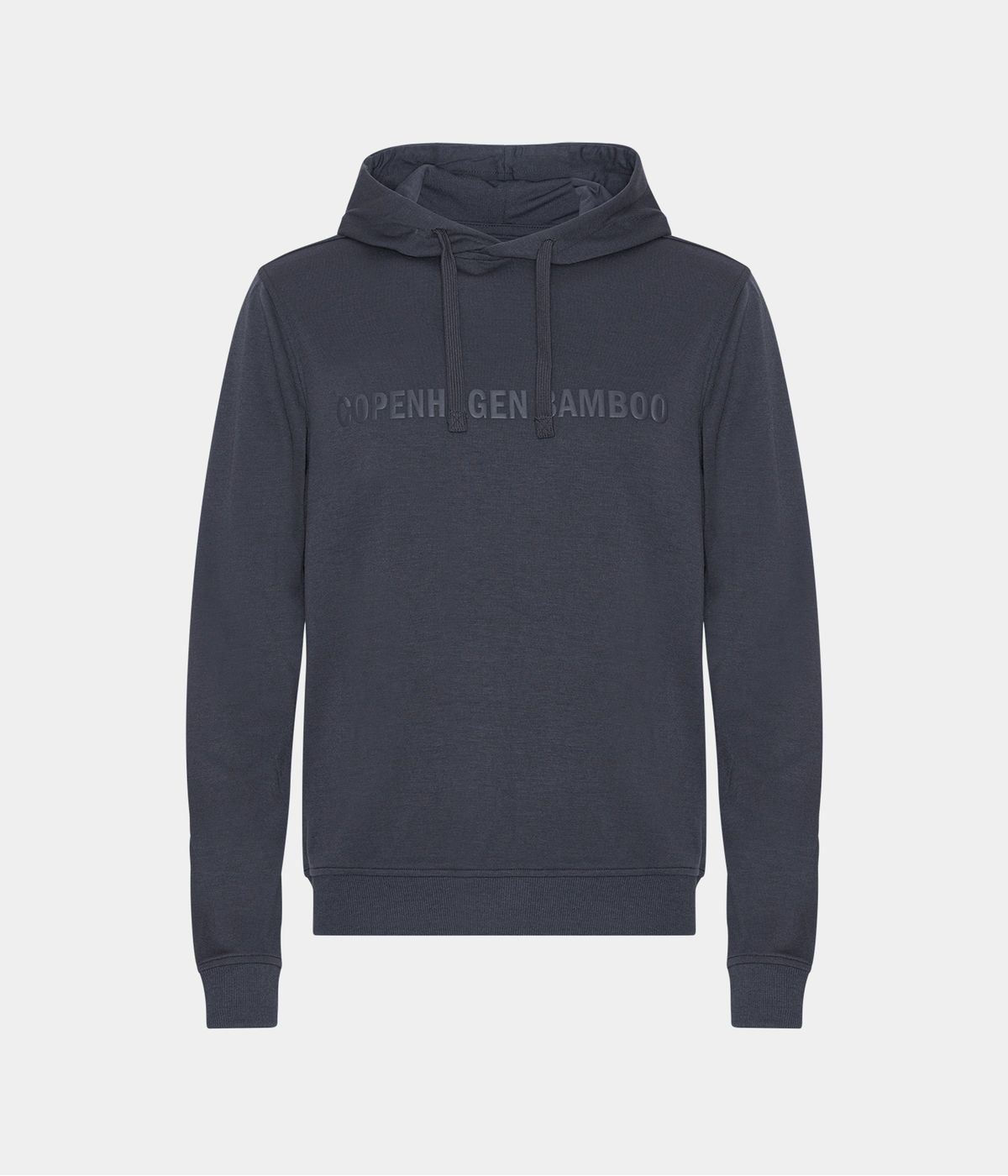 Mørkegrå bambus hoodie til mænd med logo fra Copenhagen Bamboo, L