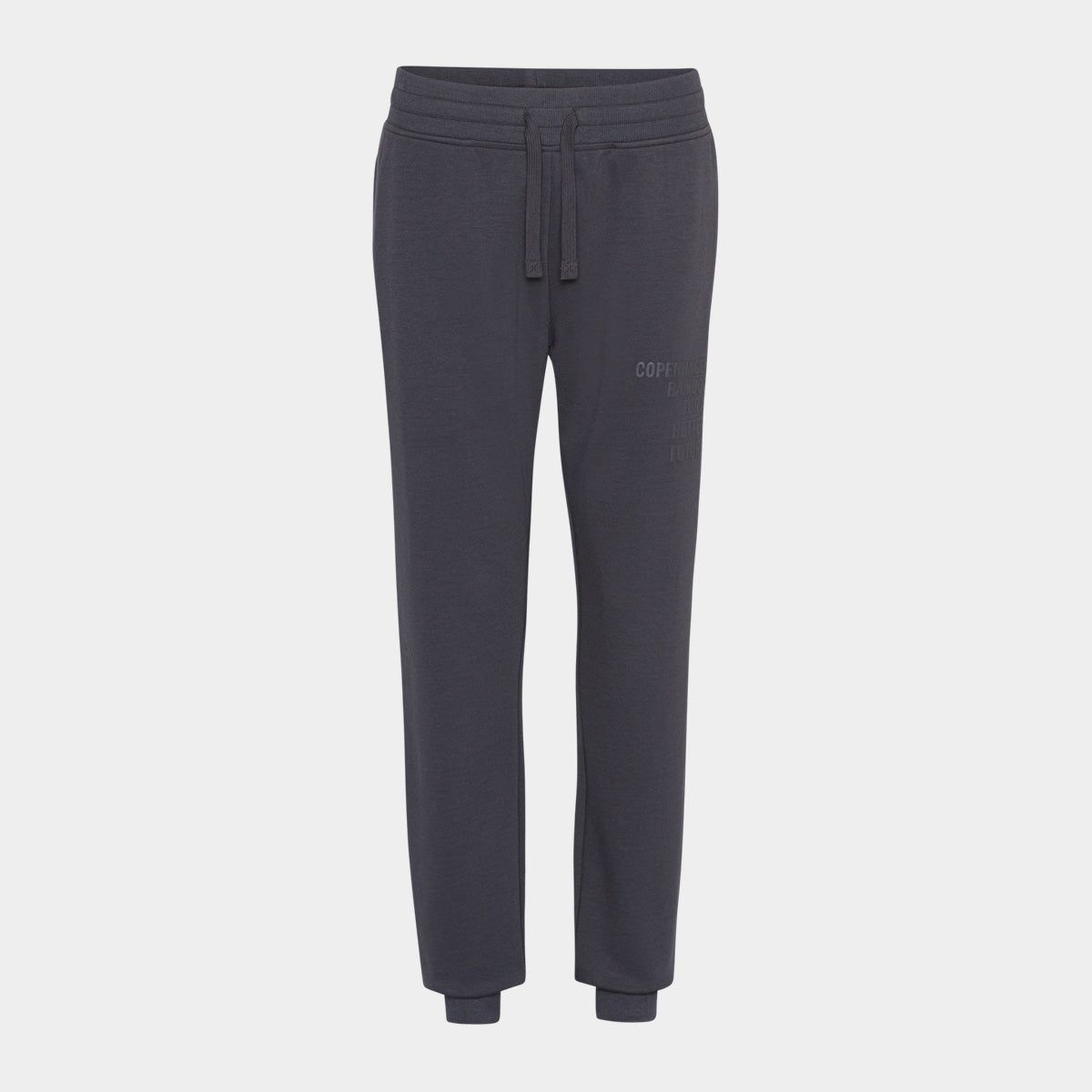 Mørkegrå bambus sweatpants med logo fra Copenhagen Bamboo, L