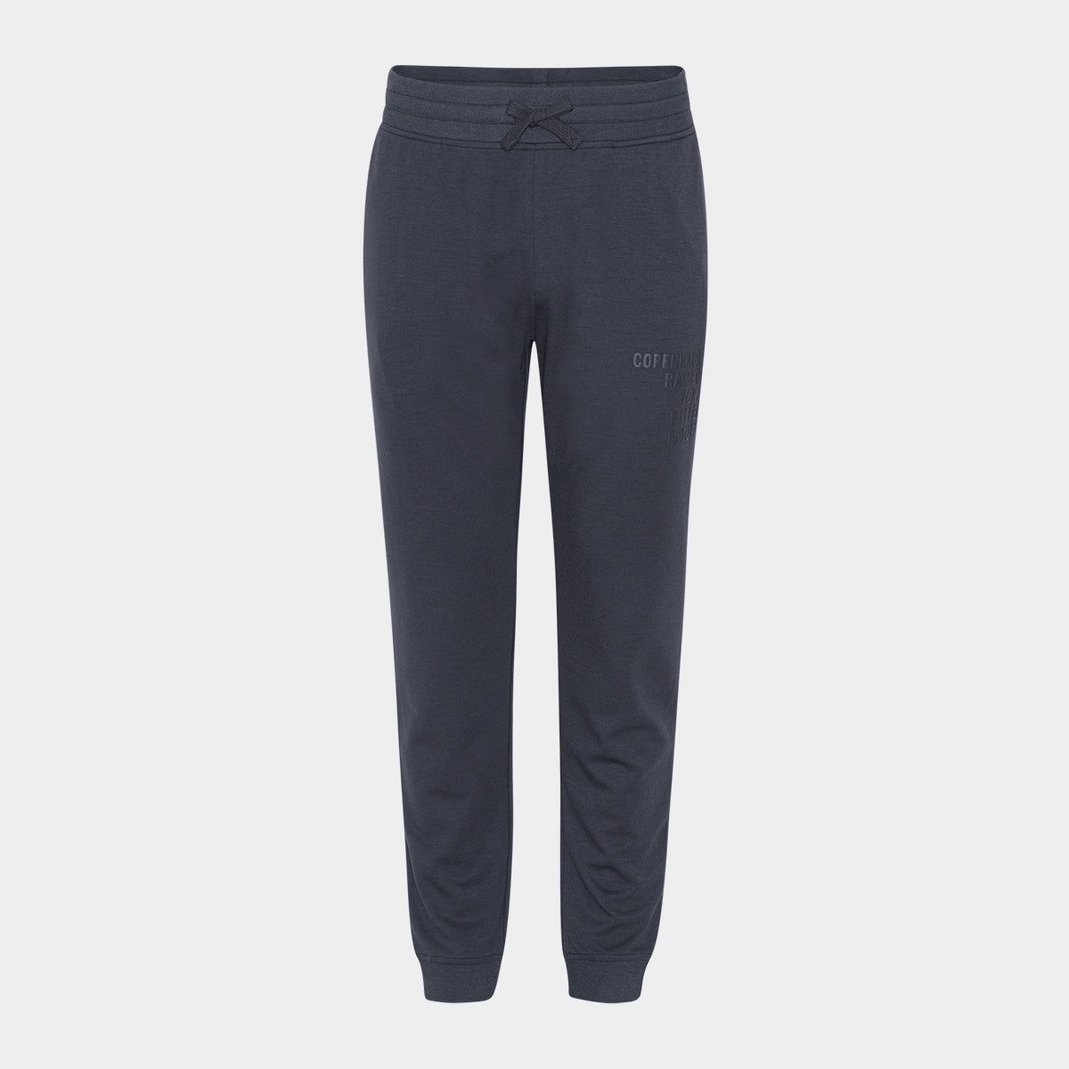 Mørkegrå bambus sweatpants med logo fra Copenhagen Bamboo, L