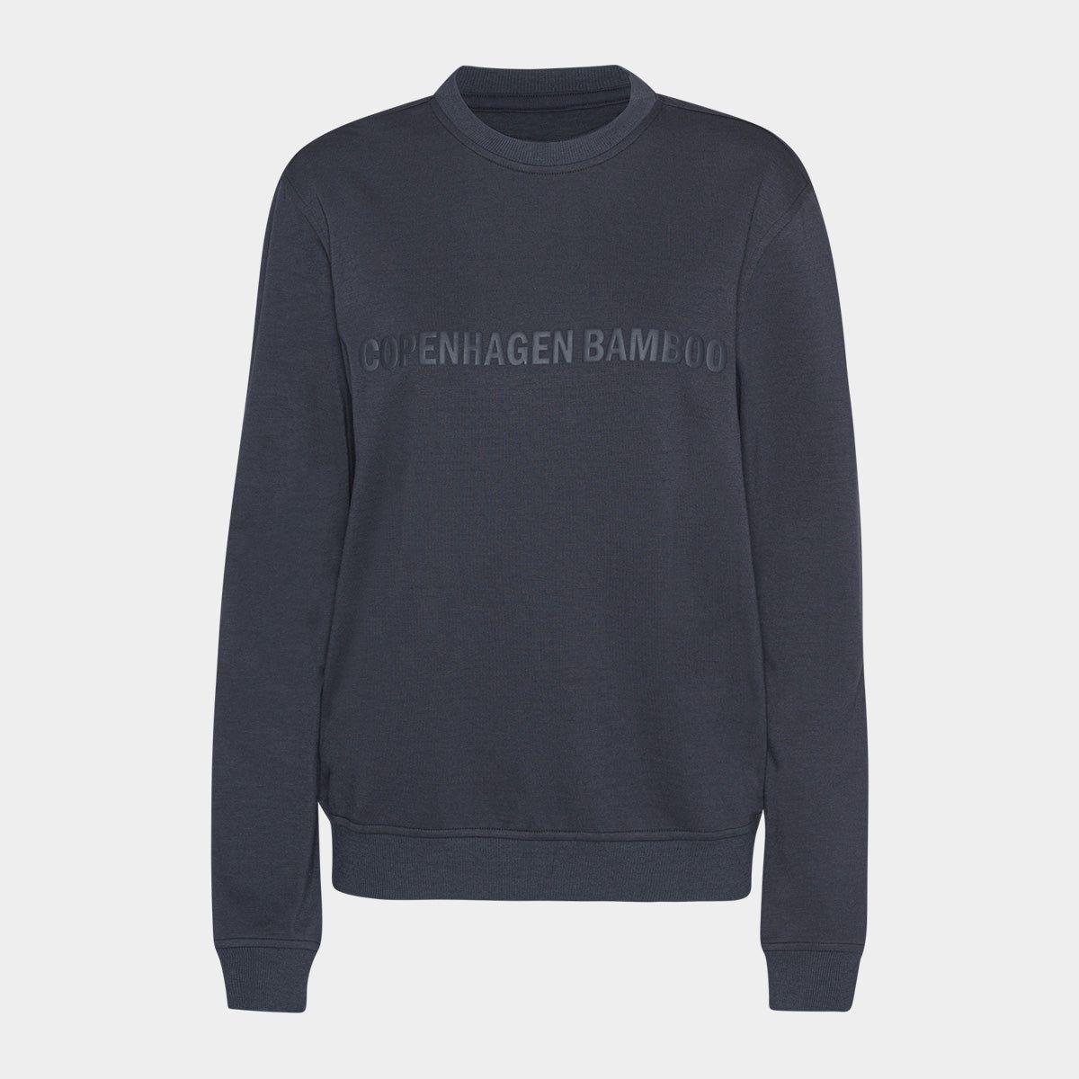 Mørkegrå bambus sweatshirt med logo fra Copenhagen Bamboo, XS