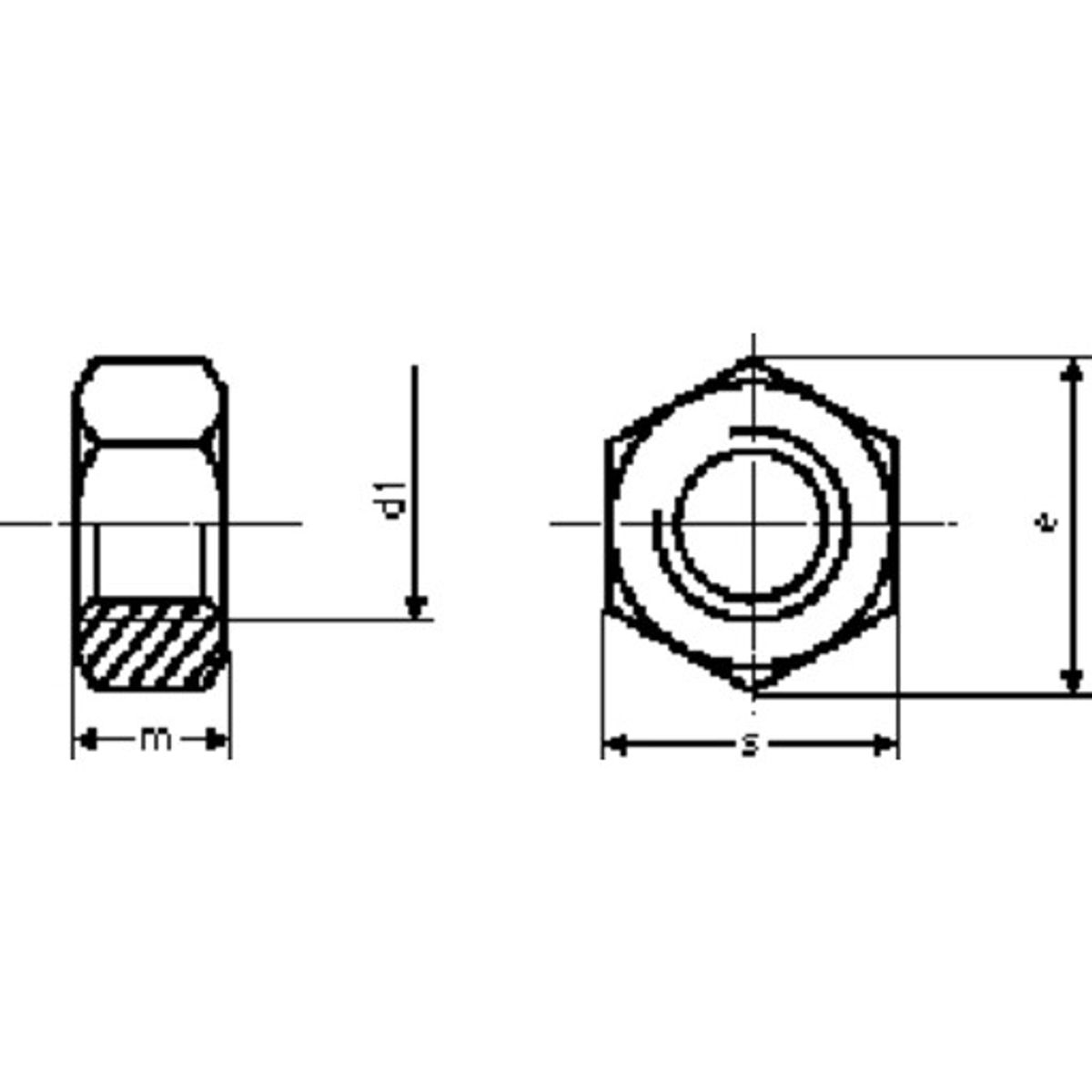 Møtrik M24, A4, DIN 934, 6-kant