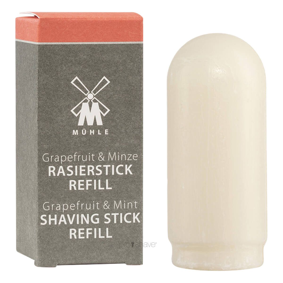 Mühle Barbersæbe, Shavestick REFILL, Grapefrugt & Mint, 37 gr.