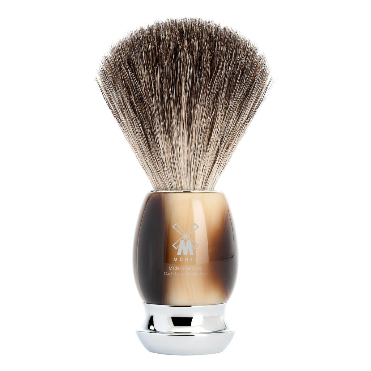 Mühle Pure Badger Barberkost, 21 mm, Vivo, Brunt Horn