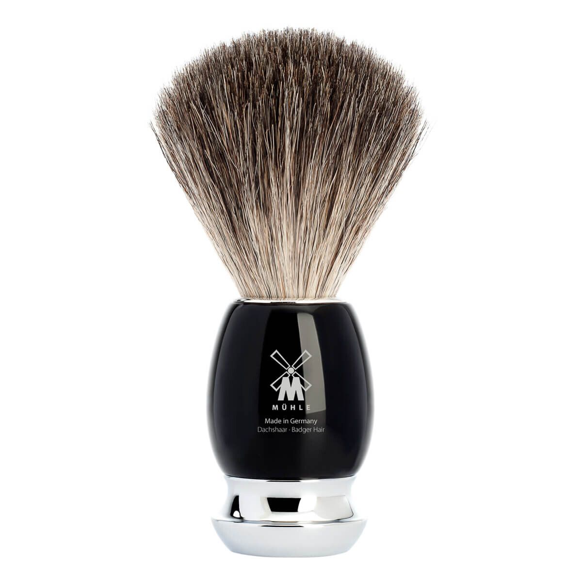 Mühle Pure Badger Barberkost, 21 mm, Vivo, Sort Kunstharpiks