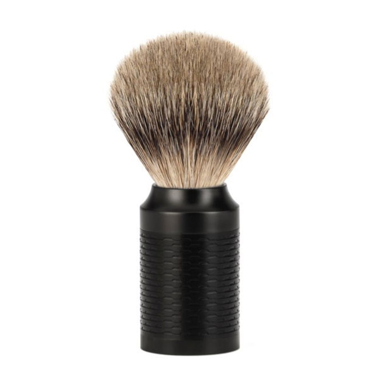 Mühle Rocca Silvertip Barberkost, Sort Rustfrit Stål (21 mm)