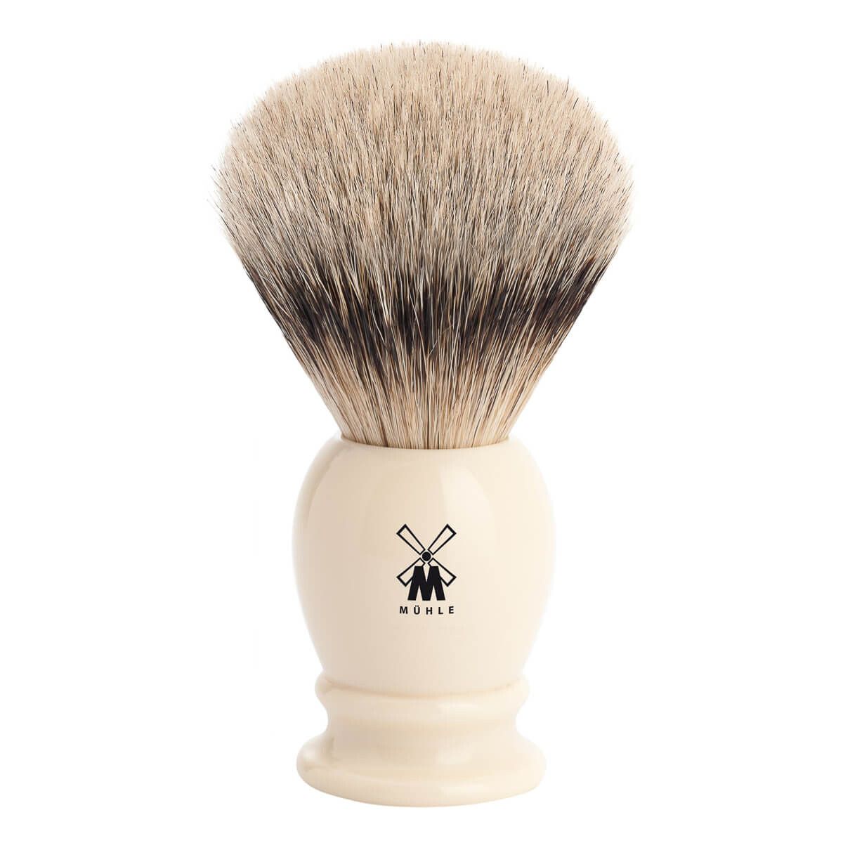 Mühle Silvertip Barberkost, 23 mm, Classic, Hvid Kunstharpiks