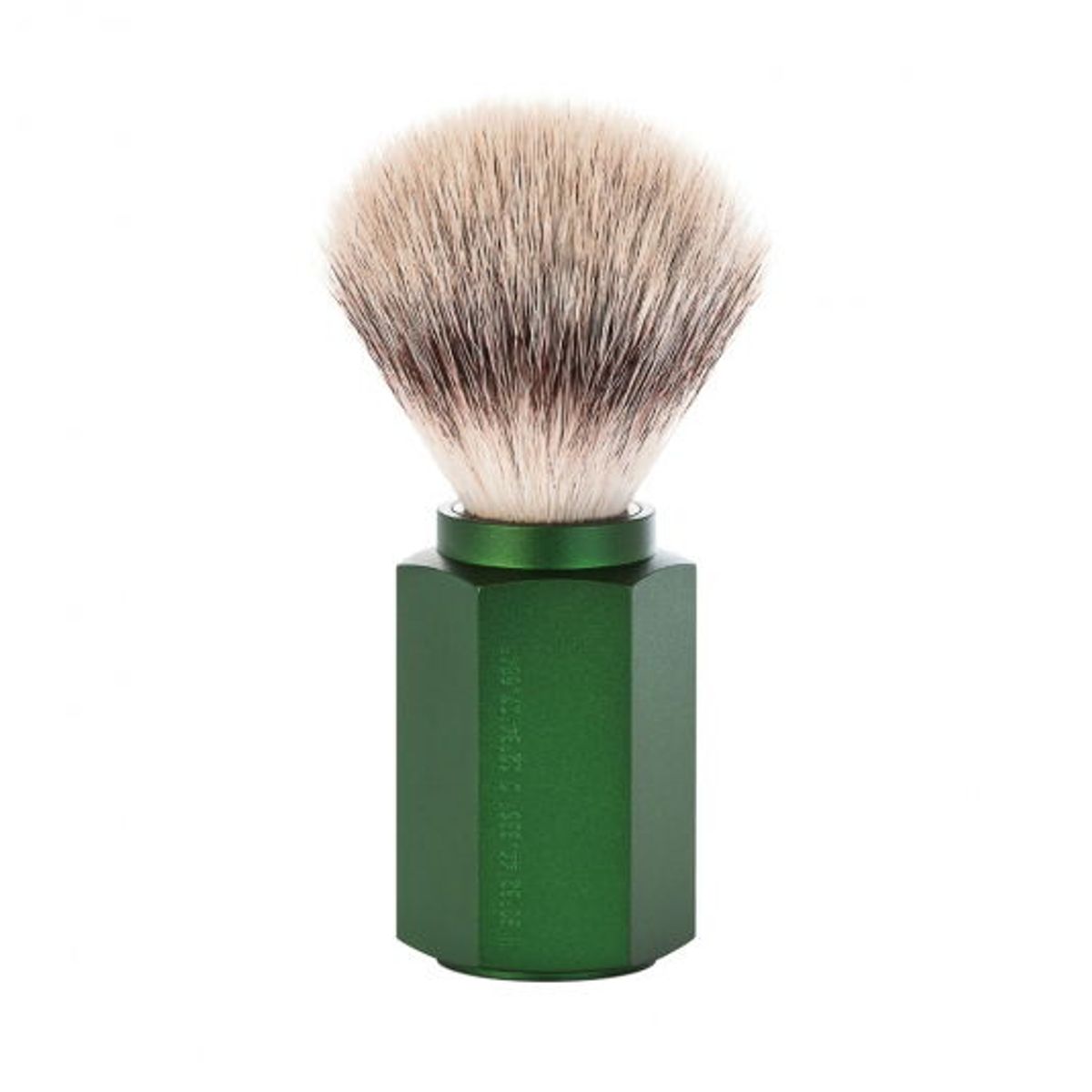 Mühle x Mark Braun Hexagon Silvertip Fiber ® Barberkost, Aluminium Forest (21 mm)