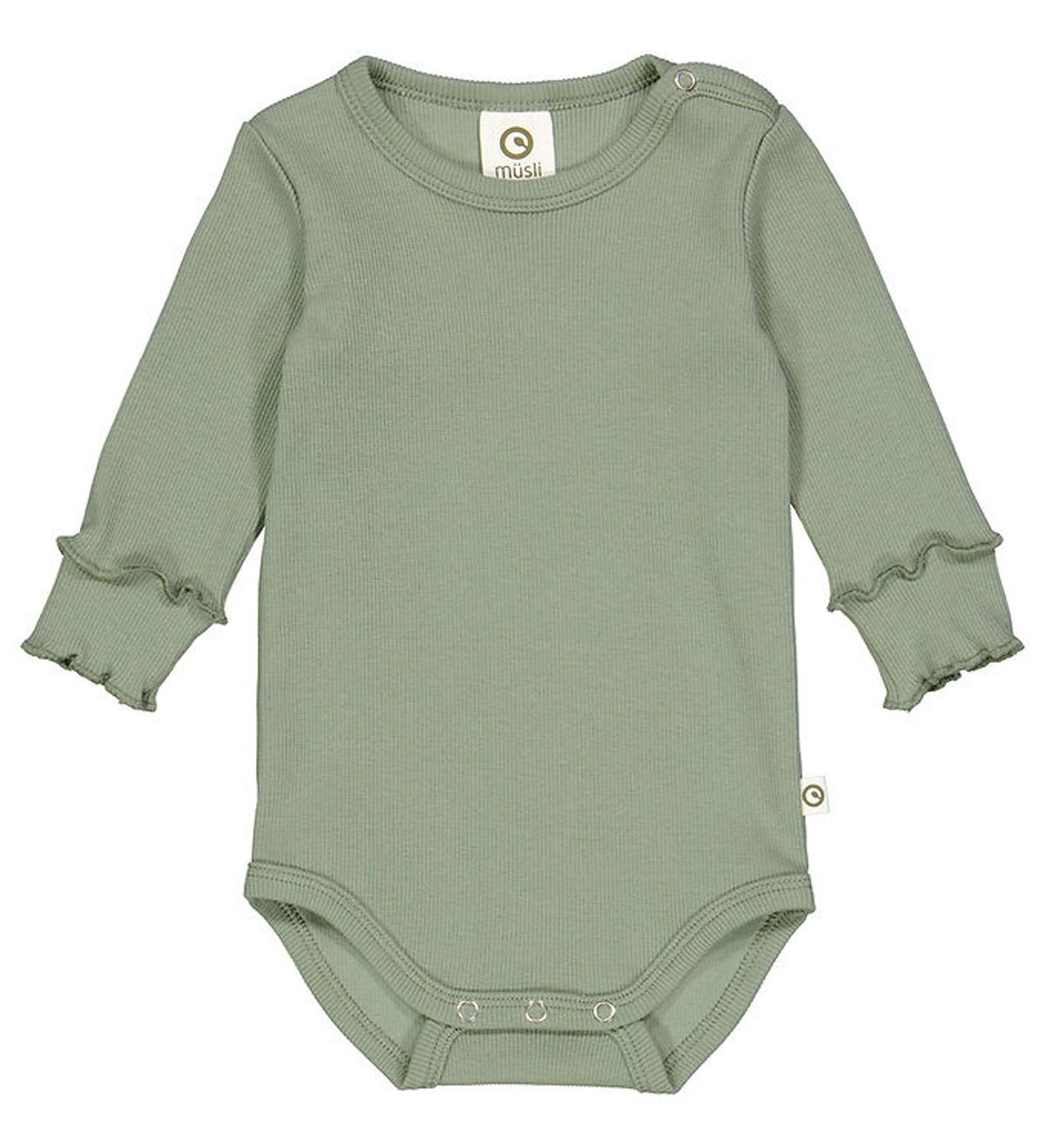 Müsli Body l/æ - Rib - Cozy Me - Poetry Green