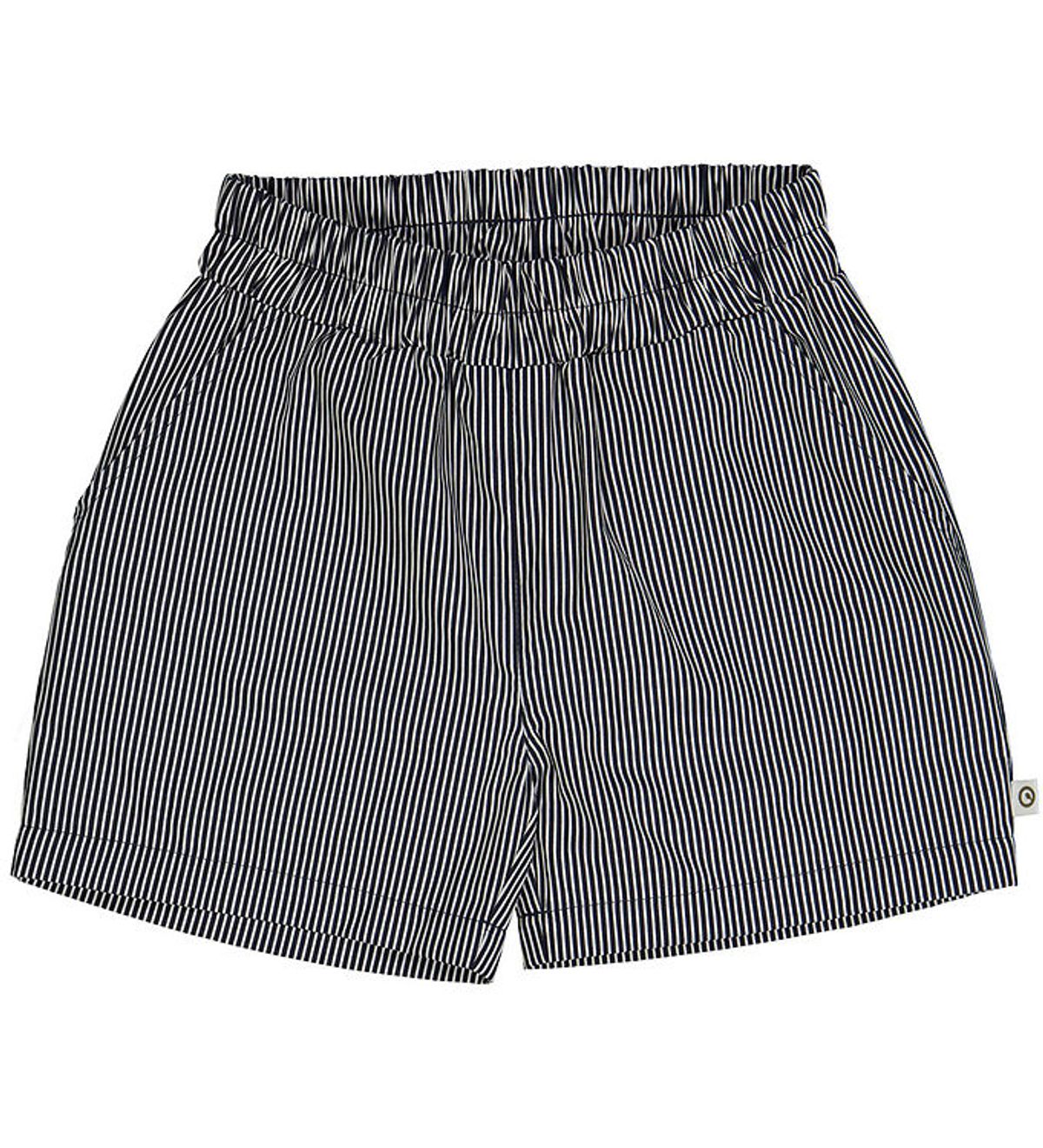 Müsli Shorts - Poplin Stripe Pocket - Balsam Cream/Night Blue