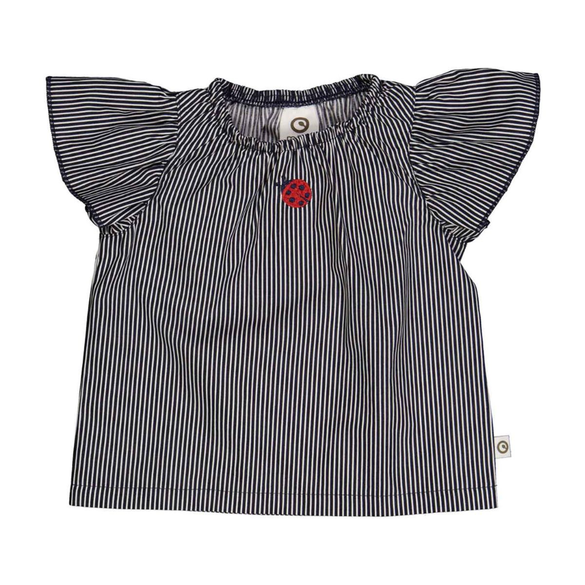 Müsli Top Poplin Stripe Frill Baby - Müsli - T-shirts og toppe - GladeRollinger.dk