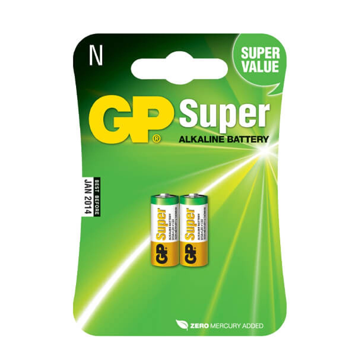 N batteri / GP Super Alkaline / LR1 / 2 stk