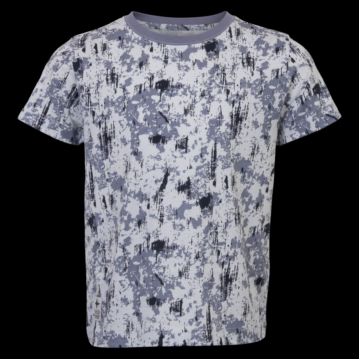 N.O.H.R. Doka Drenge T-shirt - P1 AOP Camou Blue - 110/116