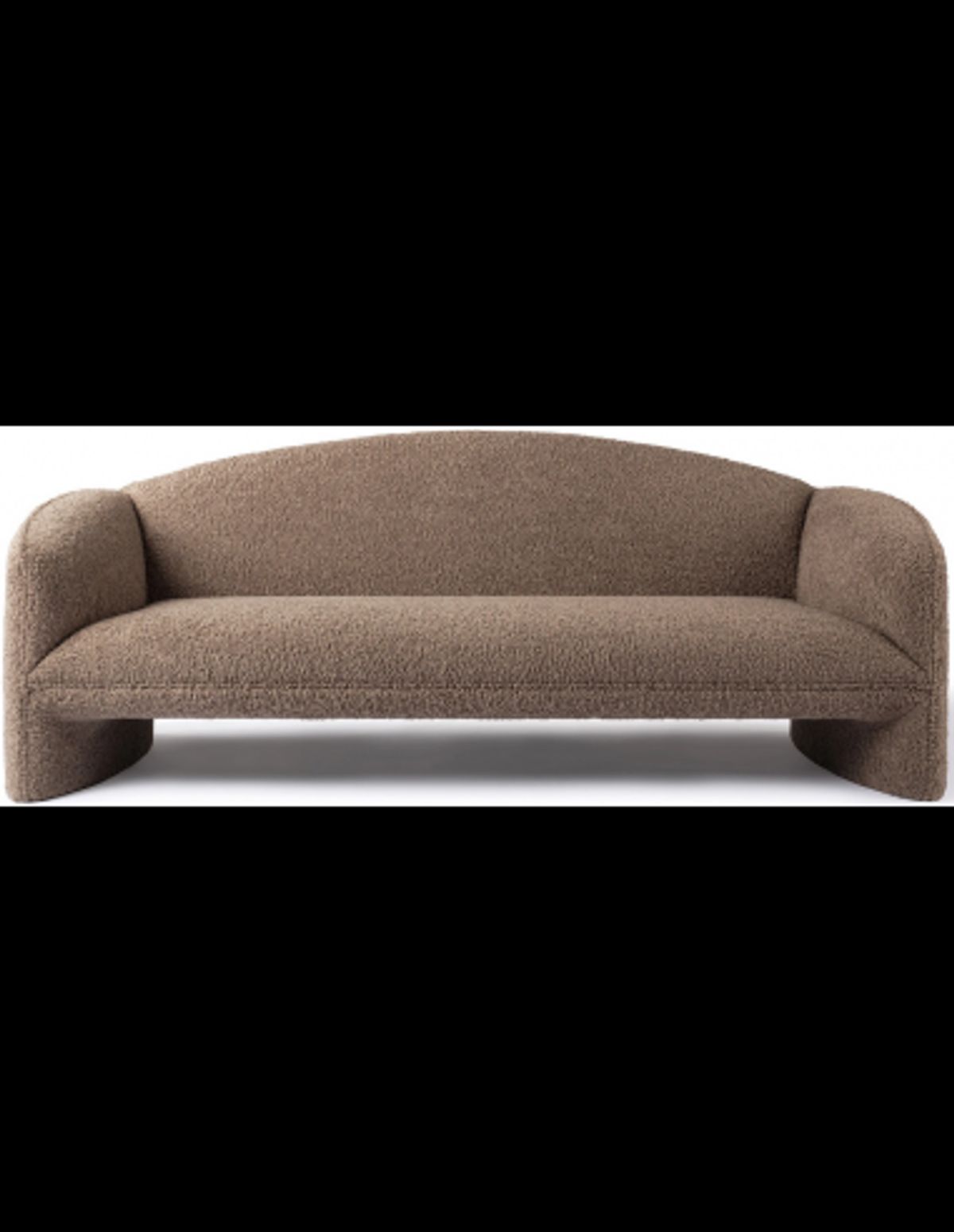 NACHII 3-Personers sofa i plys polyester B234 cm - Brun