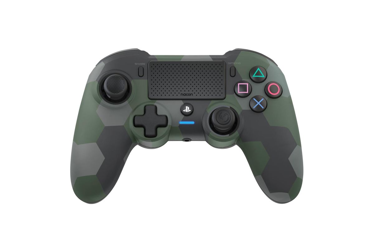 Nacon Trådløs Dualshock 4 V2 Controller Asymmetric Camo Grøn (PS4)