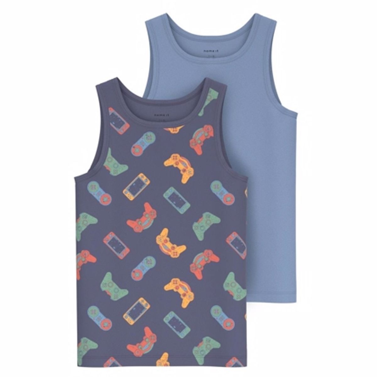 NAME IT 2-Pak Gamer Tanktops Stonewash