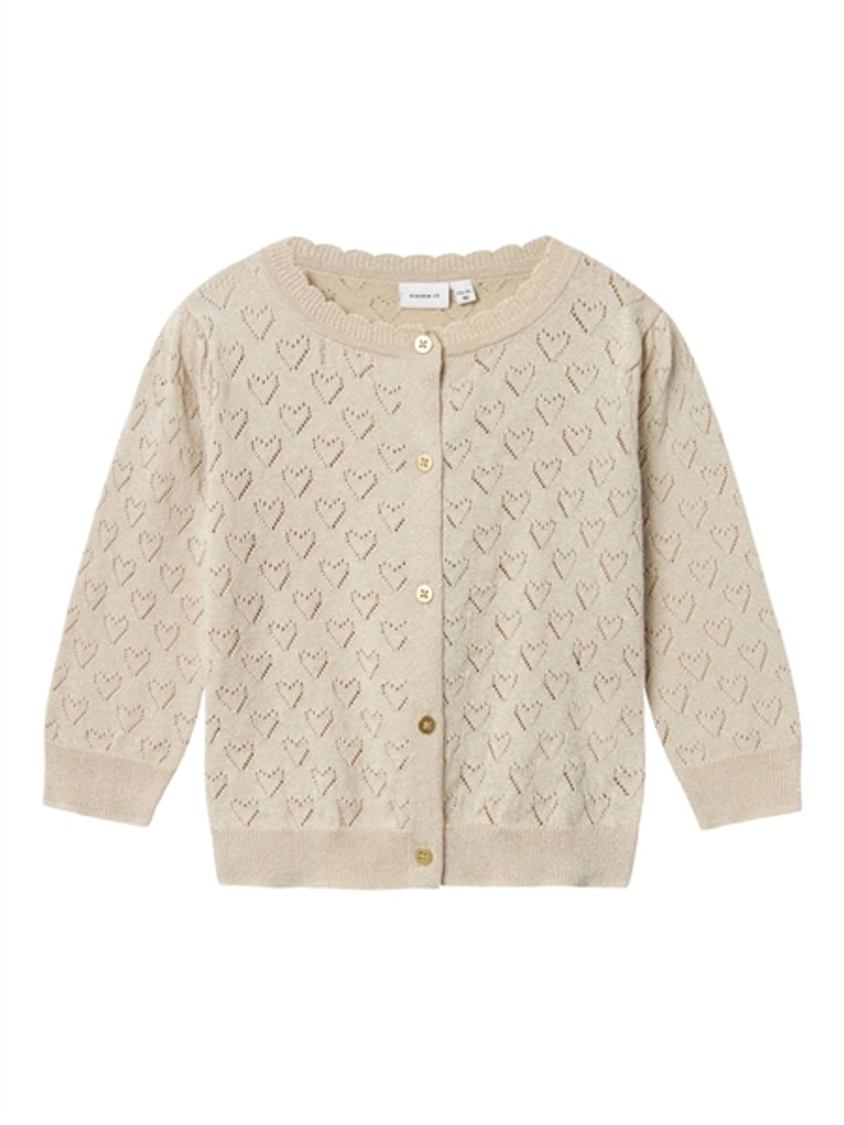 NAME IT Glimmer Cardigan Riglitter Frosted Almond