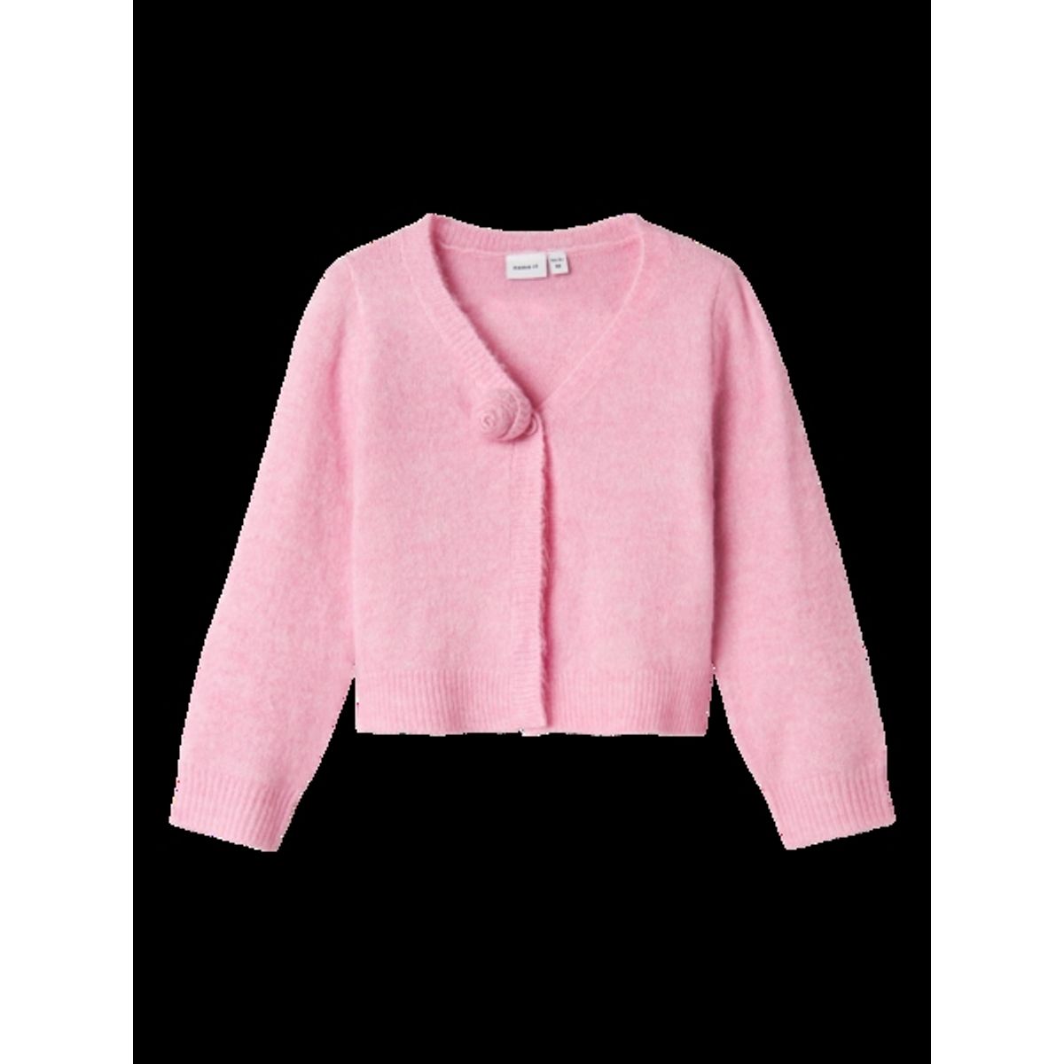 NAME IT Kort Strik Cardigan Darine Pink Frosting