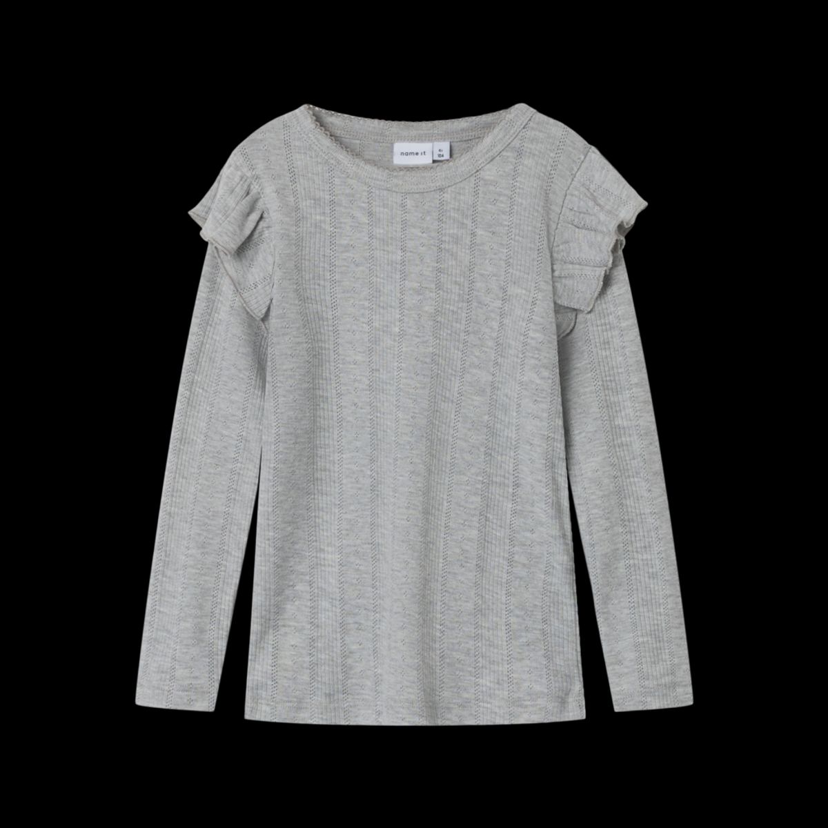 NAME IT Langærmet Bluse Julia Grey Melange