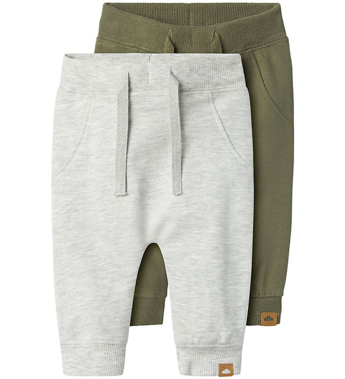 Name It Sweatpants - Noos - NbnTakki - 2-pak - Light Grey Melang