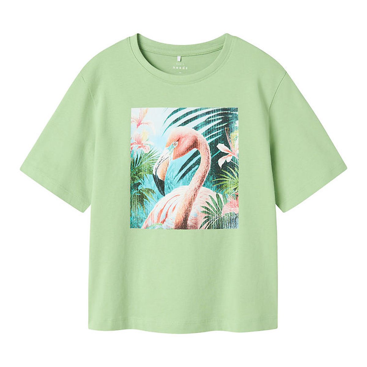 Name It T-shirt - NkfVotea - Arcadian Green/Flamingo