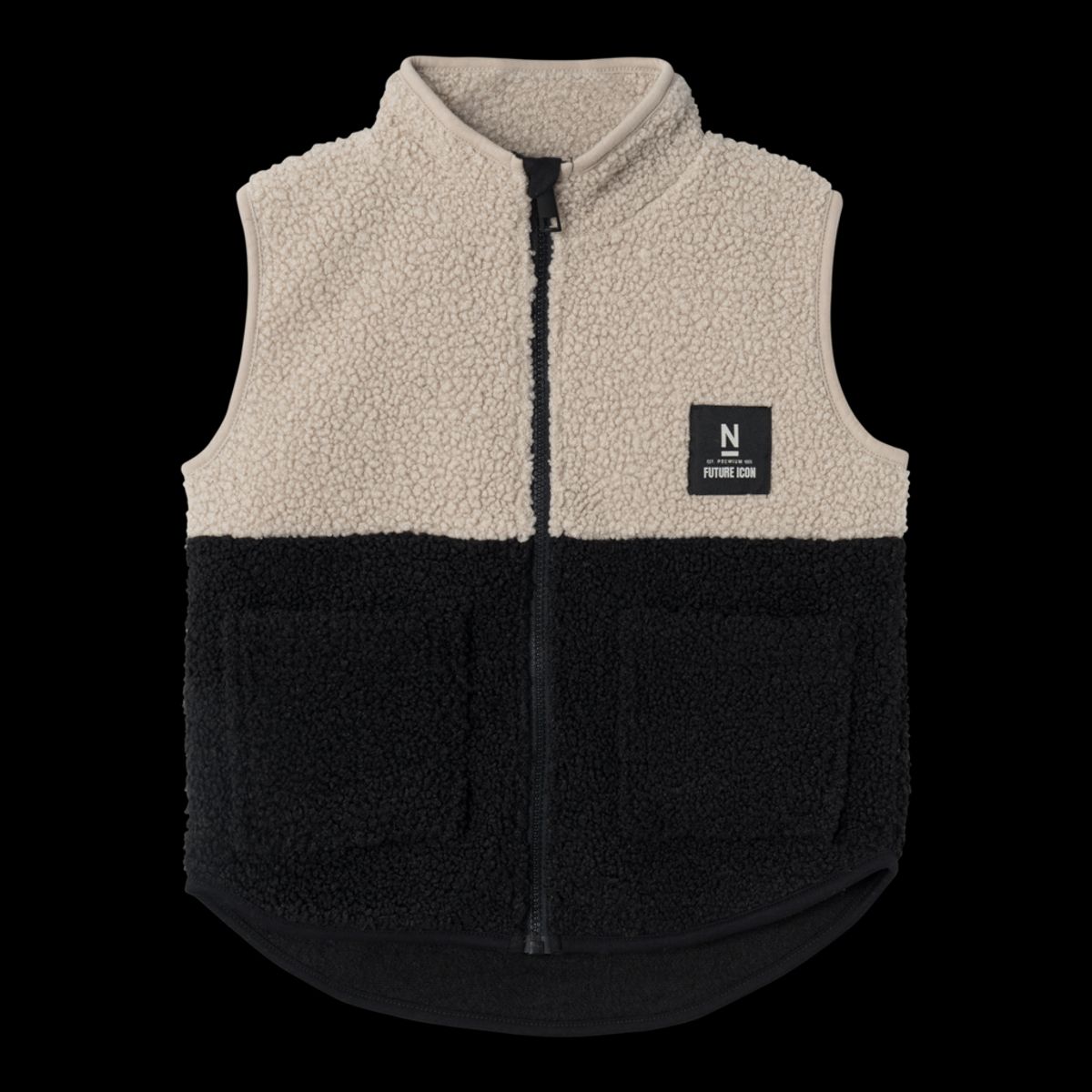 NAME IT Teddy Vest Laket Black Pure Cashmere