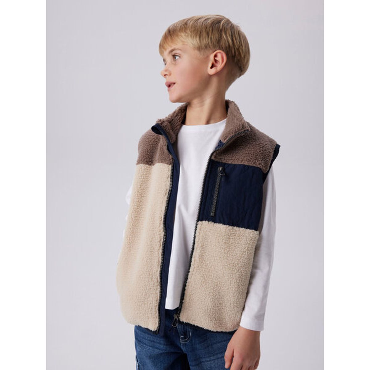 NAME IT Teddy Vest Monico Fog