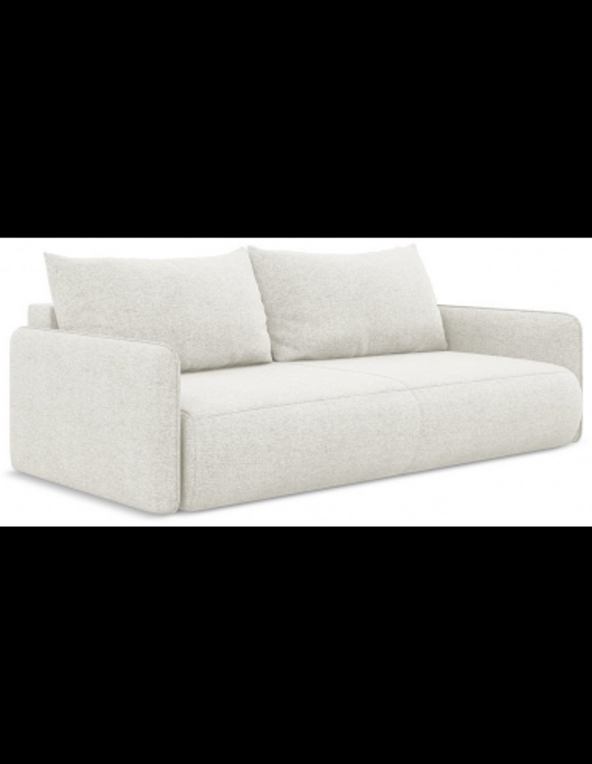 Nanea sovesofa i chenille B216 cm - Hvid