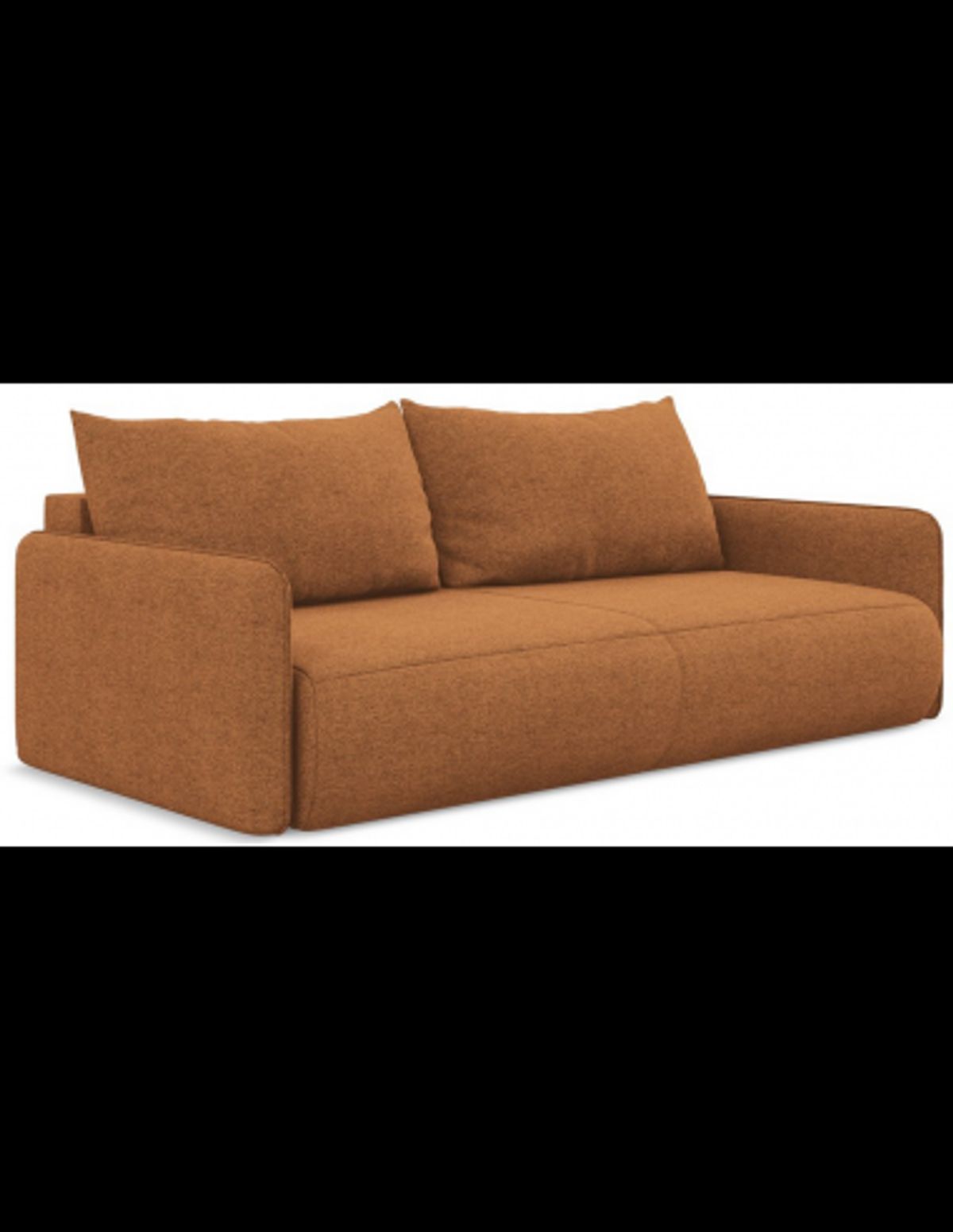 Nanea sovesofa i chenille B216 cm - Terracotta